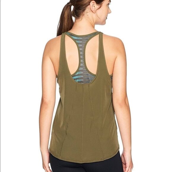 Prana Sway Yoga Olive Green Tank Top - Picture 2 of 3
